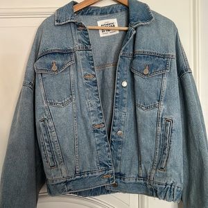 Zara denim bomber jacket